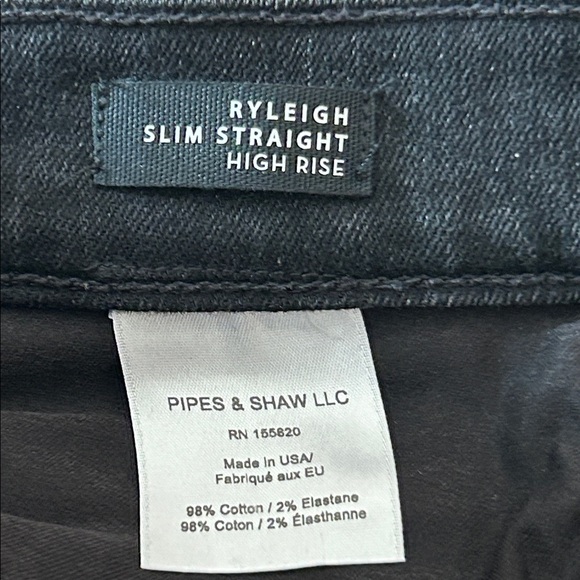 Veronica Beard RYLEIGH slim straight high-rise black jeans size 26 1/2 - Picture 4 of 11